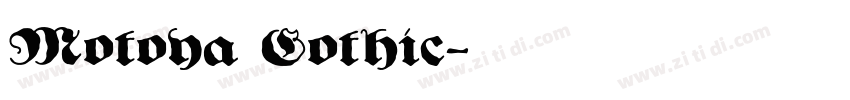 Motoya Gothic字体转换